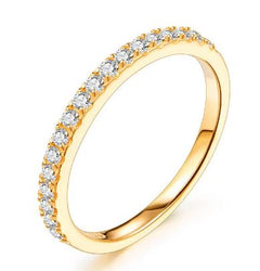 Sterling Silver Ring with Moissanite  Stones